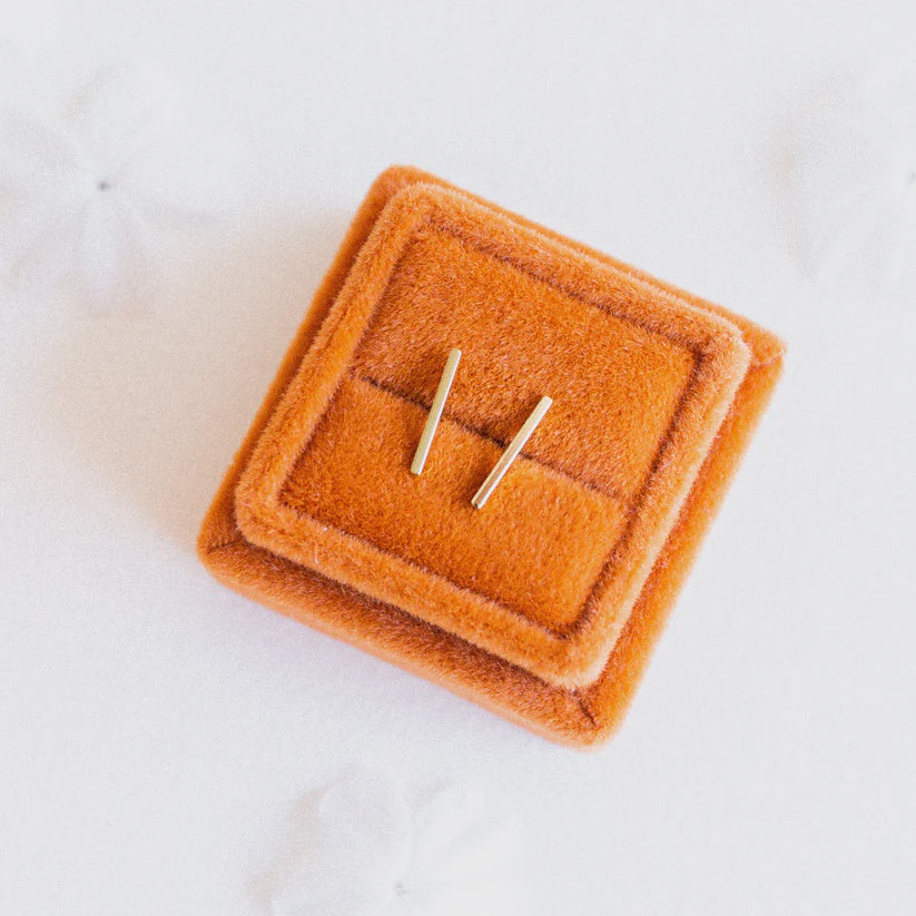 Plated Gold Bar Studs