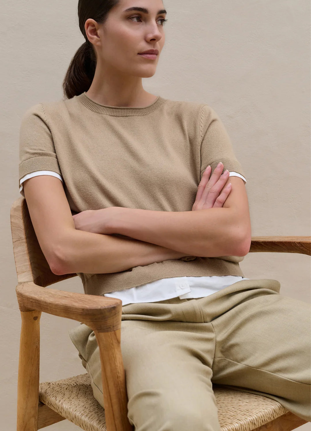 Short Sleeve Knitted Top