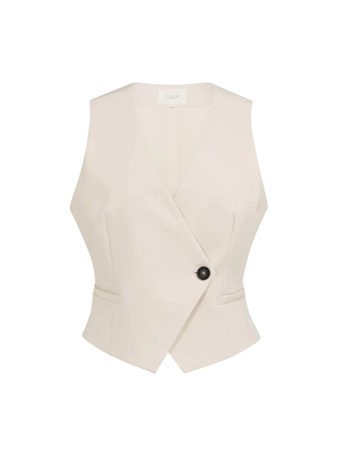Asymetrical Closure Woven Gillet