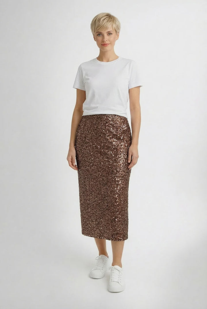 Velvet Sequinned Skirt