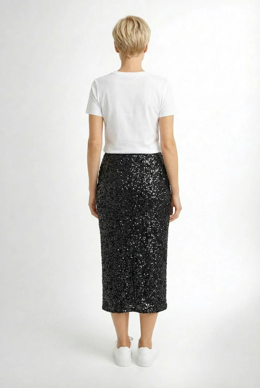 Velvet Sequinned Skirt