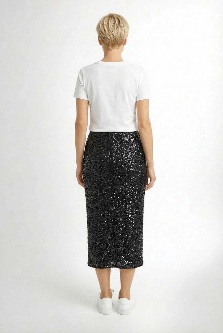 Velvet Sequinned Skirt