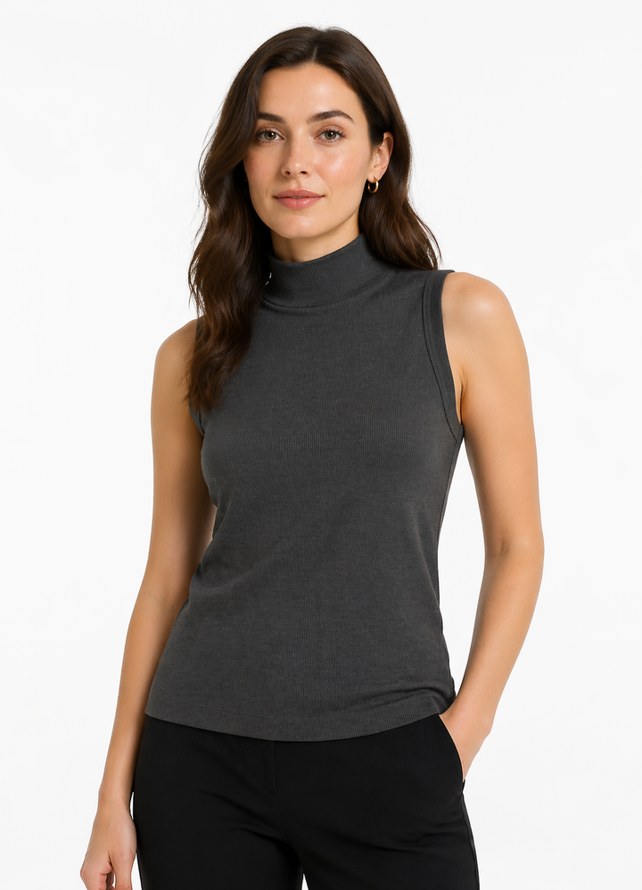 Suus High Neck Rib Singlet