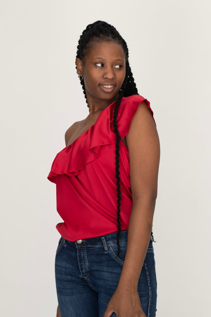 Islaa Off-Shoulder Frill Top