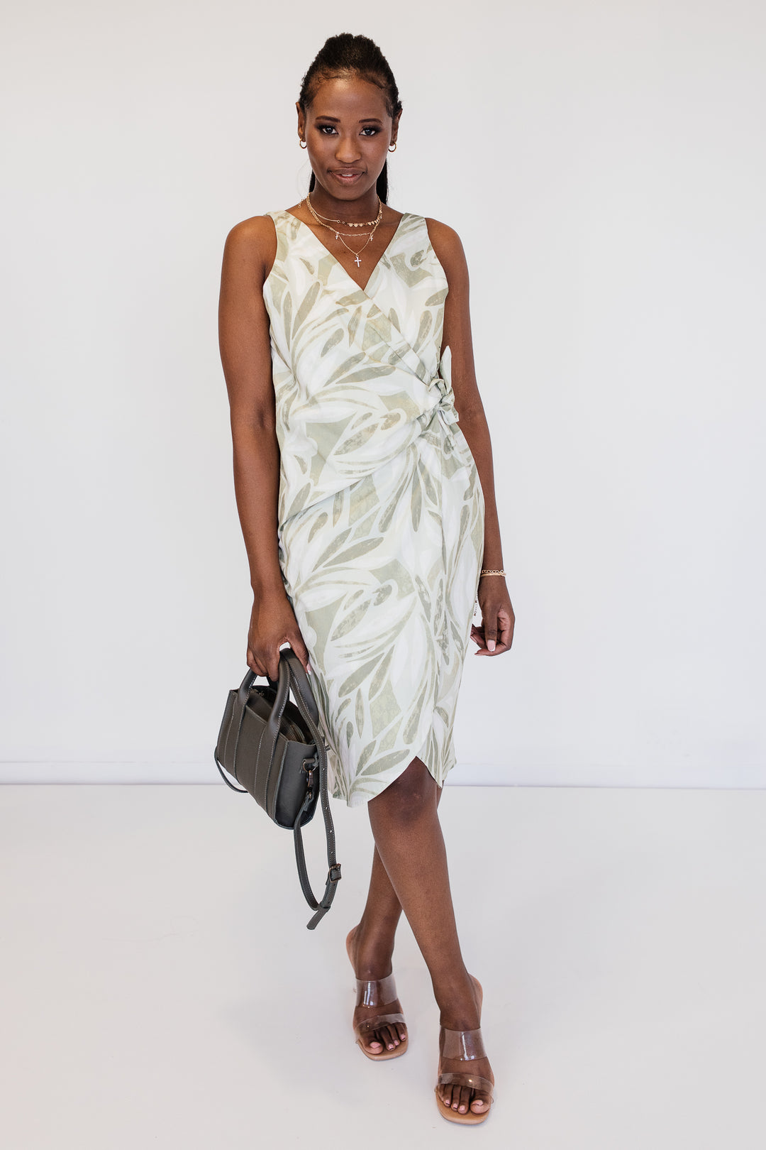 Calyx Midi Wrap Dress