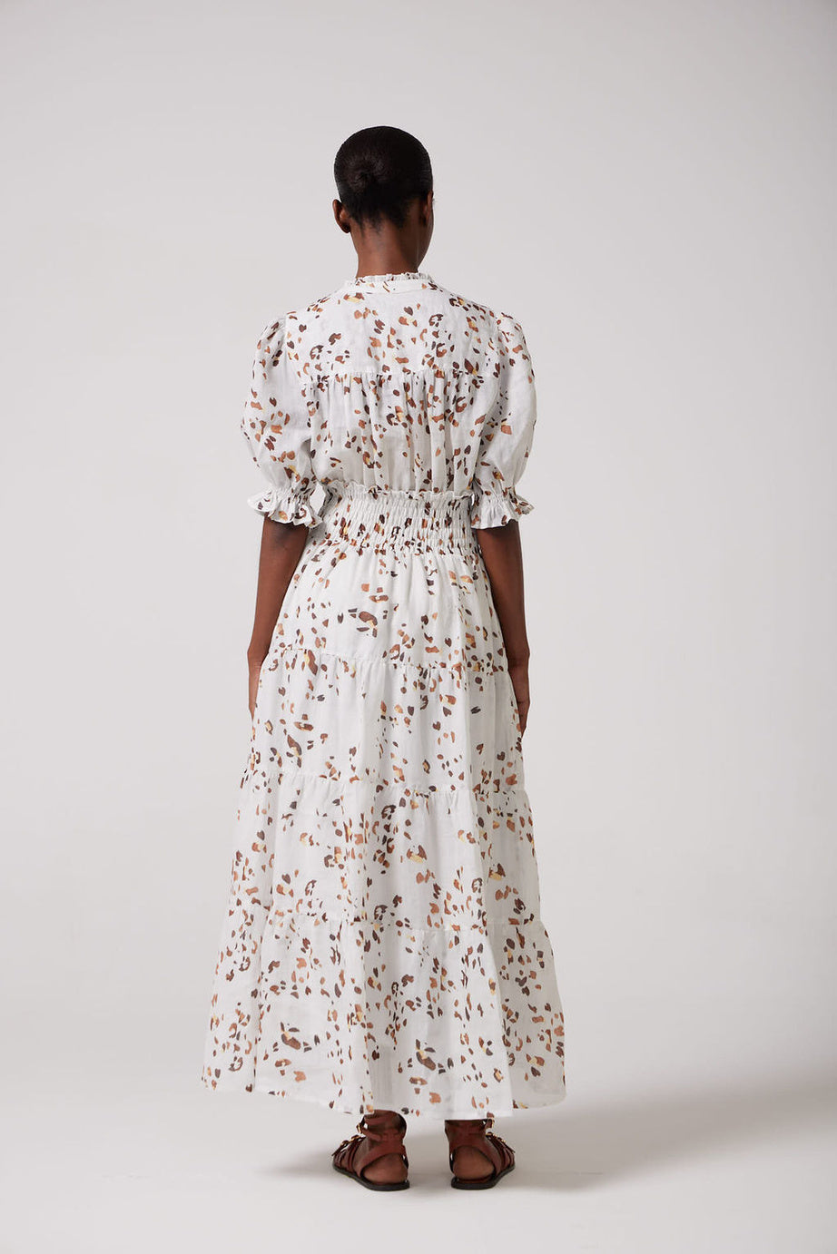 Izrahh Painted Linen Dress