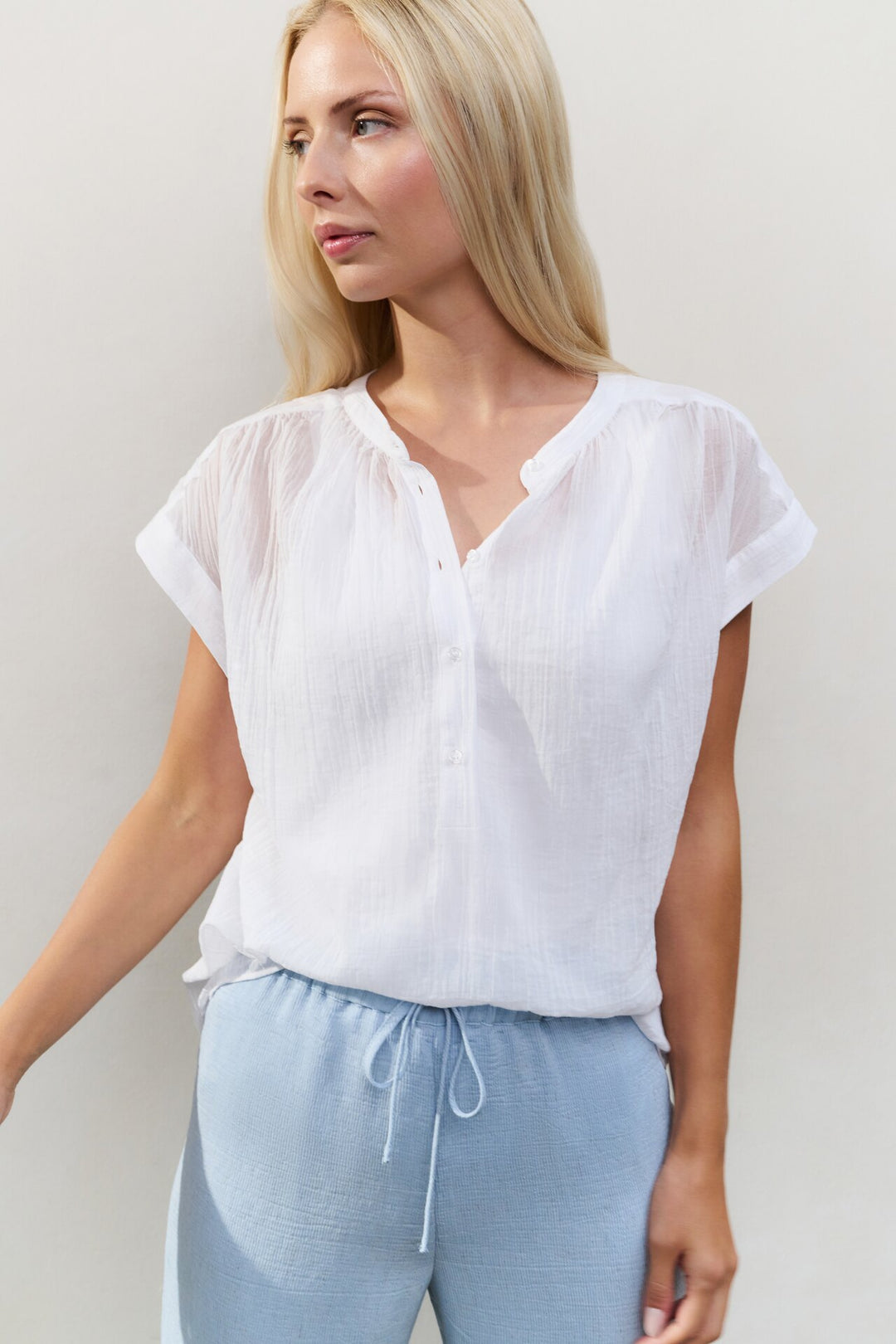 Flowy Polo Top