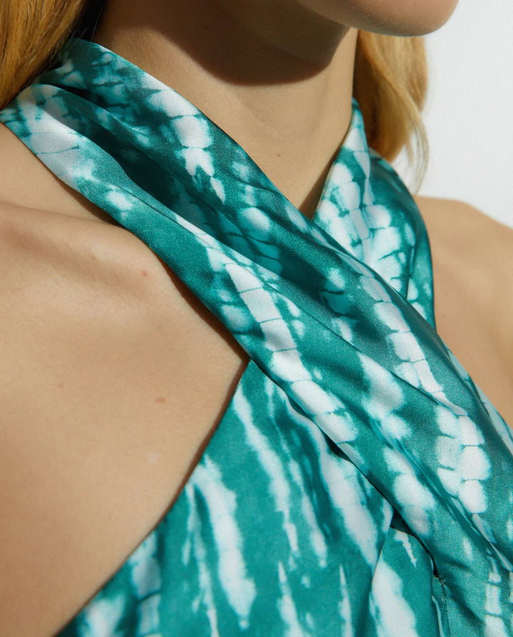 Halter-neck Printed Top
