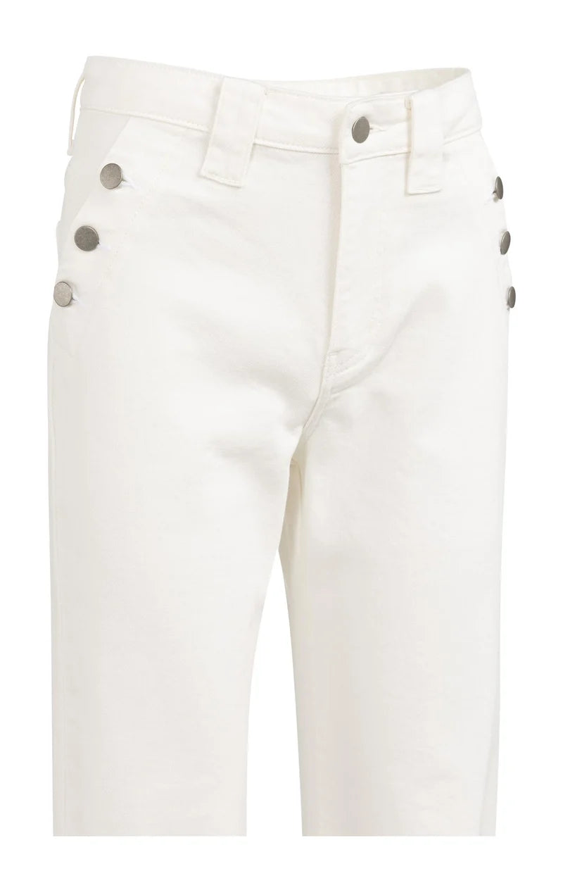 Button Up Wide Leg Denim